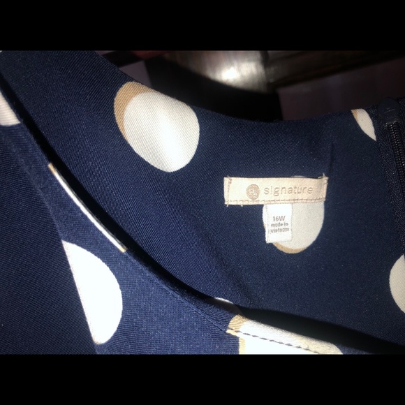 Navy blue polka dot dress - Picture 2 of 2